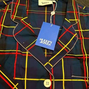 NWT Sleepy Jones plaid PJ set (Brooklinen)